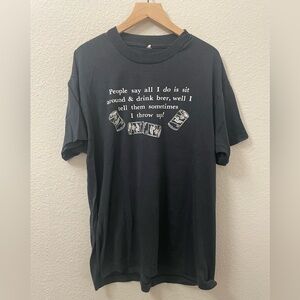 Vintage beer shirt (70s) thin with single stitch hem